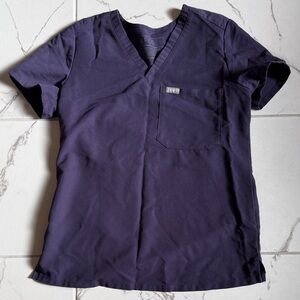 Figs Scrub Top - Dark Purple